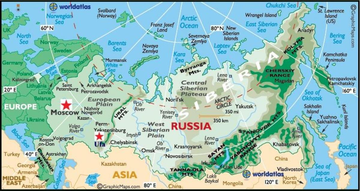 מפה של אופה, רוסיה