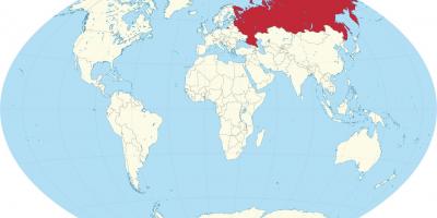 רוסיה על המפה של העולם.