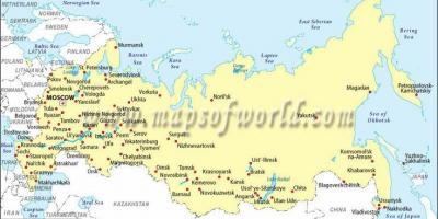 מפה של רוסיה וערים